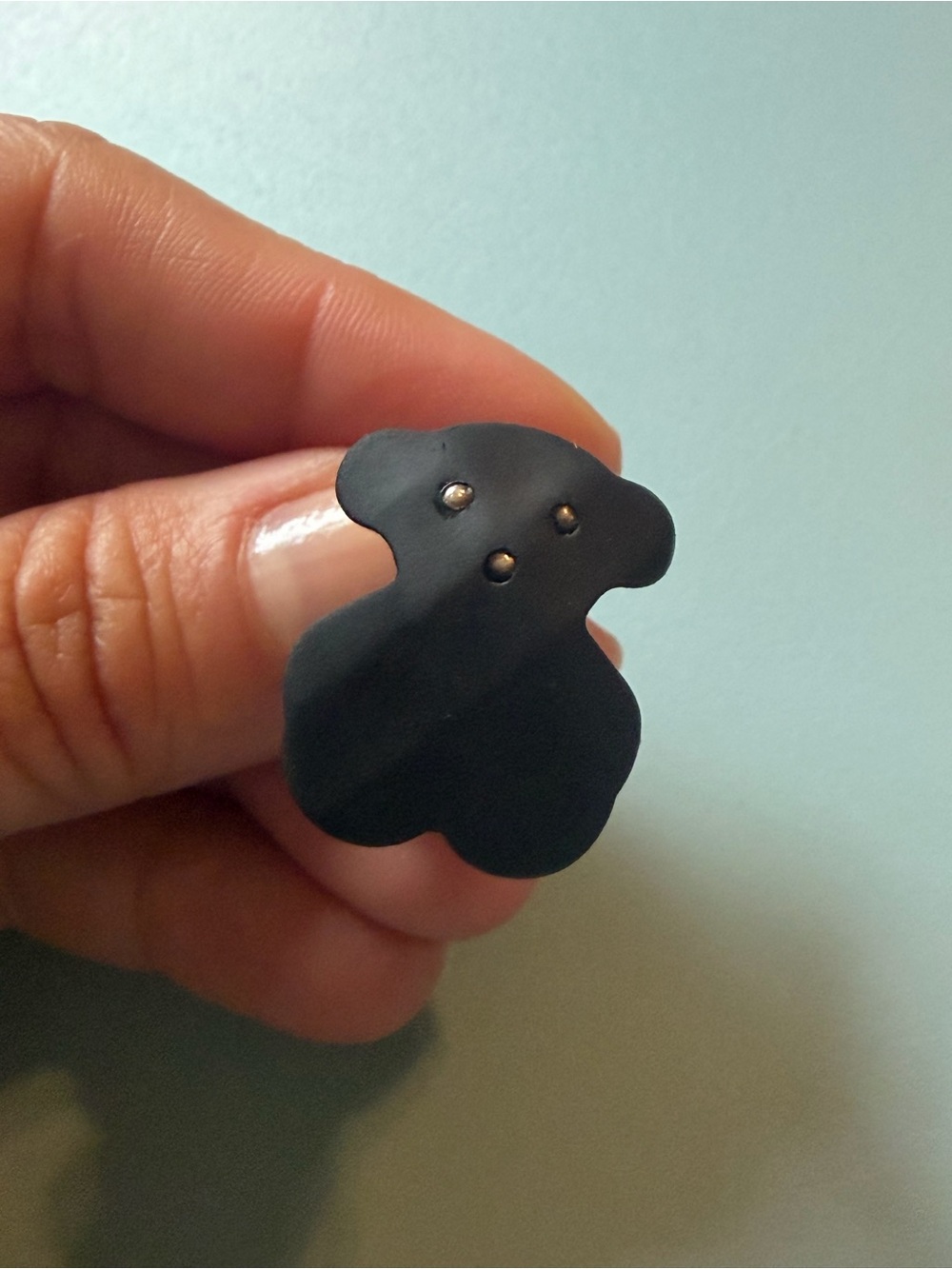 Tous Black Bear Rubber Ring - Size 6 - Picture 2 of 4